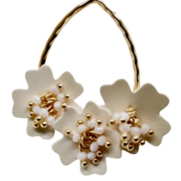 Designs by Jil Floral Dangle Teardrop Earrings - Picture 2 of 2